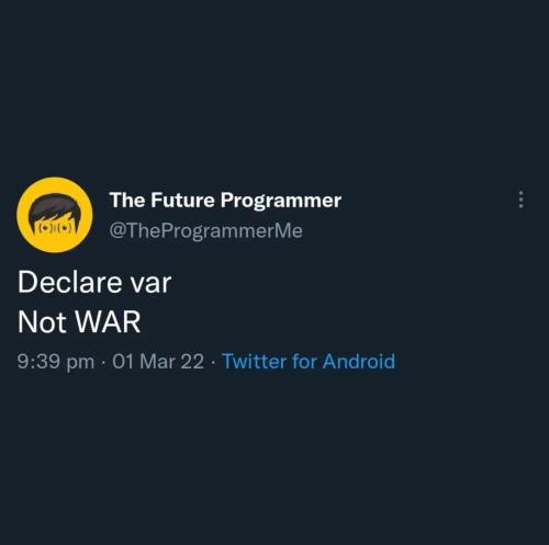 Not war