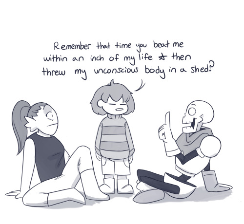 humming-fly:you think frisk was ever bitter about repeatedly getting the snot kicked out of them or 