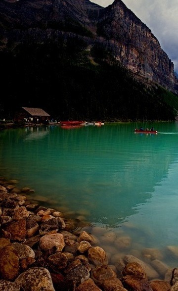 Turquoise Coloured Water Of Lake Louise, Canada