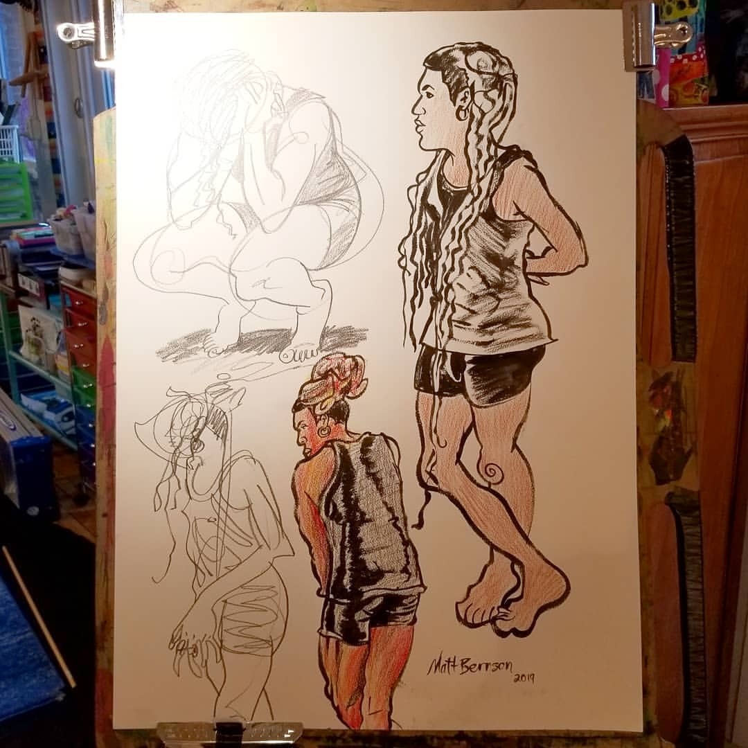 Figure drawing!  A new place. It&rsquo;s interesting seeing new figure drawing
