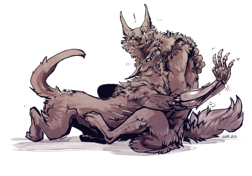 laur-rants:Some good werewolf boyfriend snuggles~ Commission for a user over on Twitter, knifewingo