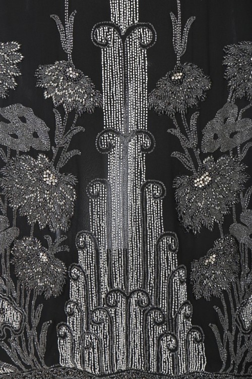 historicaldress:  Beaded Chiffon Evening Coat, 1920sA beaded chiffon evening coat with diamante and 