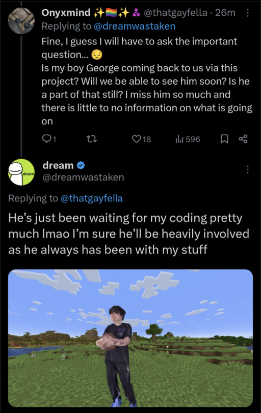 George Mentioned In Dream's Subscriber Tweets 2024/05/23
