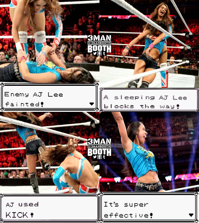 3manbooth:We made a lot of AJ Lee memes over the years. This post is our way of saying,