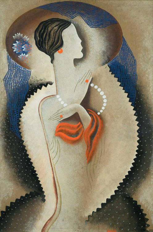 Béla Kádár – Woman With Pearls, 1922