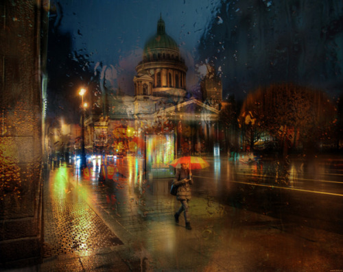 crossconnectmag:The Wonderful Atmospheric , Rain drenched Cityscapes of Eduard GordeevHis amazing ph