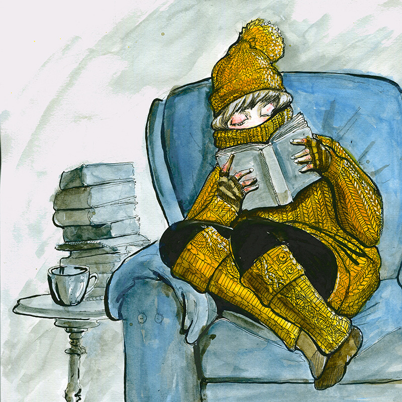 kelsijosilva:  Did i mention i love to draw people reading? 