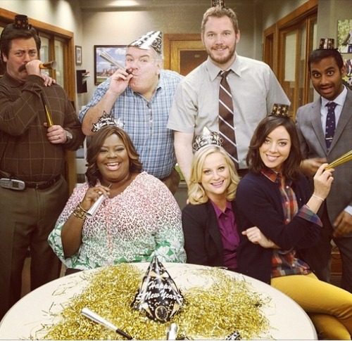 chrisprattdelicious:nbcparksandrec It’s been a good year. #ParksandRec #AllTheFeels