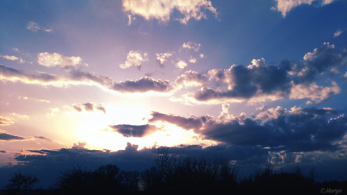. 24. Sunset Over The Fields. April 24.