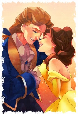 w4ltd1sney:  Belle and Beast / Prince Adam