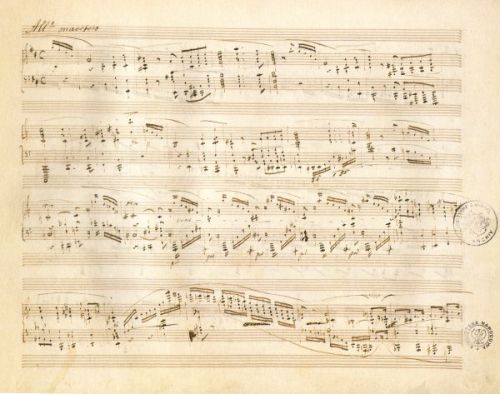Manuscript Pages From Frdric Chopins Piano Works In The Composers Hand:
