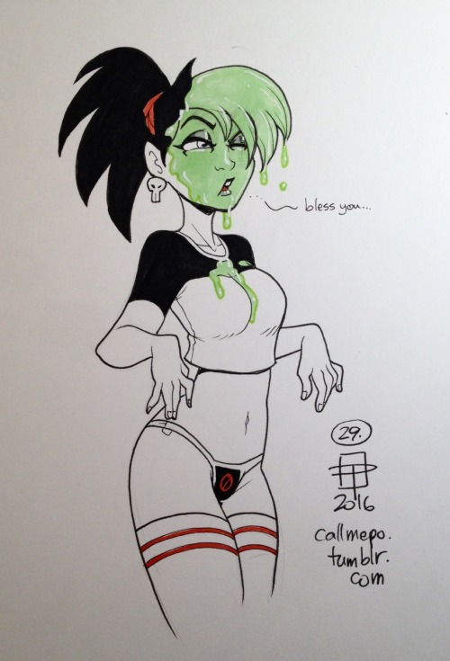 callmepo:  Inktober day 29 - surprise. I had to draw Kylie Griffin… it’s almost Halloween!   hehehe~ < |D