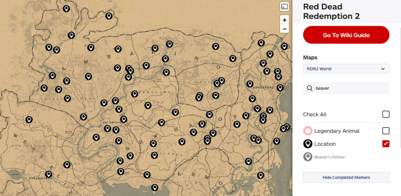 This fan-made Red Dead Online map now shows you exact locations