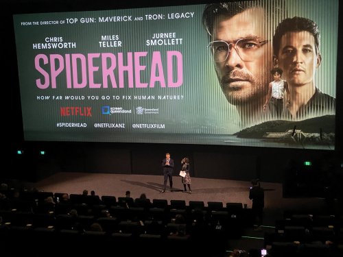 tragiclyhip: Chris at the Spiderhead premier in Sydney :D I CANNOT WAIT to see this ❤️