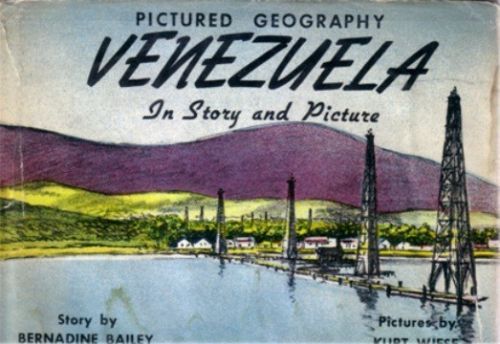 Bailey, Bernadine; Illustrated By Kurt Wiese.
Venezuela in Story and Pictures.
Chicago: Albert Whitman Co., 1942.
First Edition.
Oblong 8vo.
Near Fine / Good to Very Good.
Yellow pictorial cloth, color illustrated dust jacket with a few small losses...