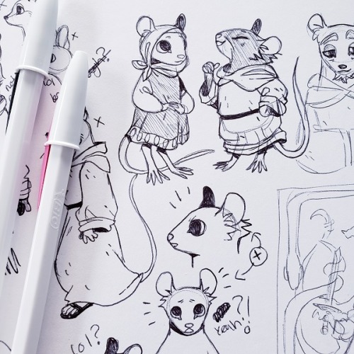 ✏Sketchbook Highlights ✏ Nostalgia drop-kicked me into learning to draw cartoon mice  [Redwall]