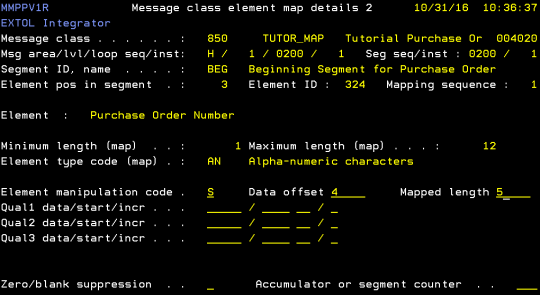 cleo extol integrator map substring to element message class element map details 2