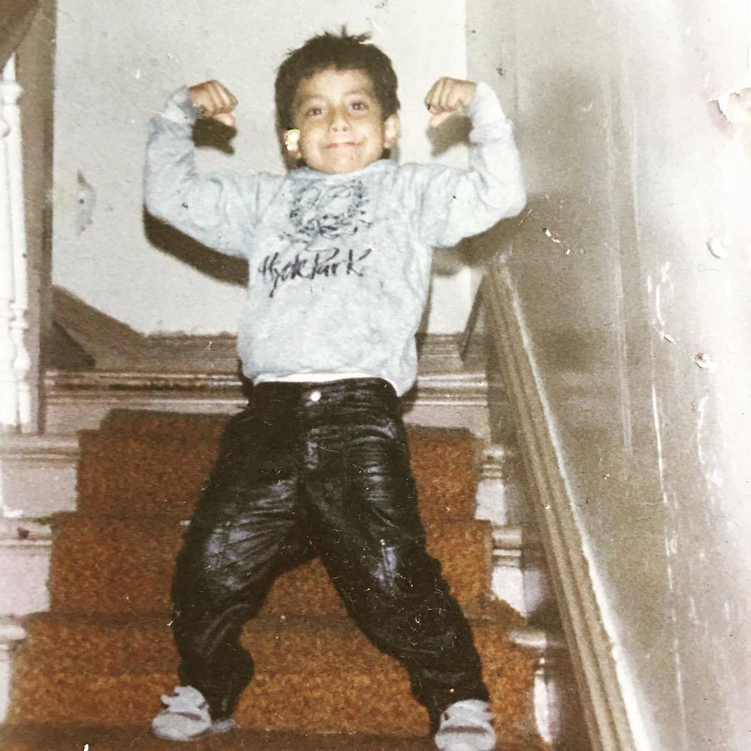 boy in leather pants