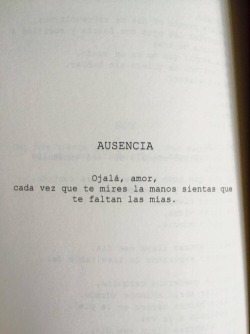 accion–poetica:  Ausencia. 