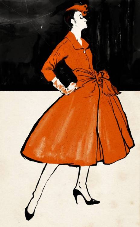 little-lackadaisical: Crowley looks good in red Original illustration is Dress by Dior