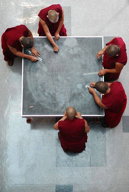 wetheurban:   ART: Tibetan Monks Use Millions of Grains of Sand to Create Breathtaking