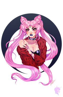 chainedusagi: felt like drawing dark lady / wicked lady from sailor moon!  i also made a print of her here. 