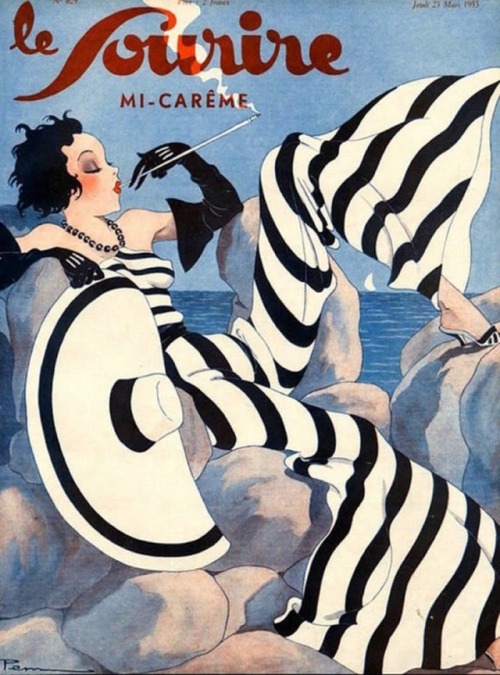 The Betty Boop type. Cover art by Pem for French magazine, Le Sourire (March 1933).