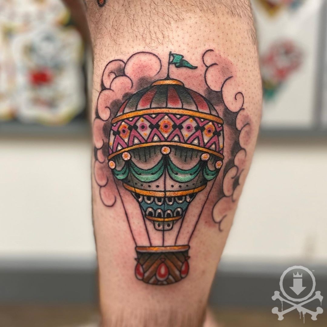 Illustrated Gentleman  Fun hot air balloon for the lovely Kristina
