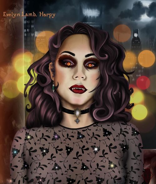Serpent-tongued Bitch - Digital Self-Portrait On Procreate, 2022 Partial Self-portrait, Partial Character