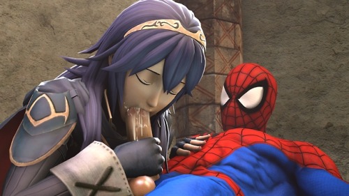Lucina loves giving Spider-Man a good blowjob