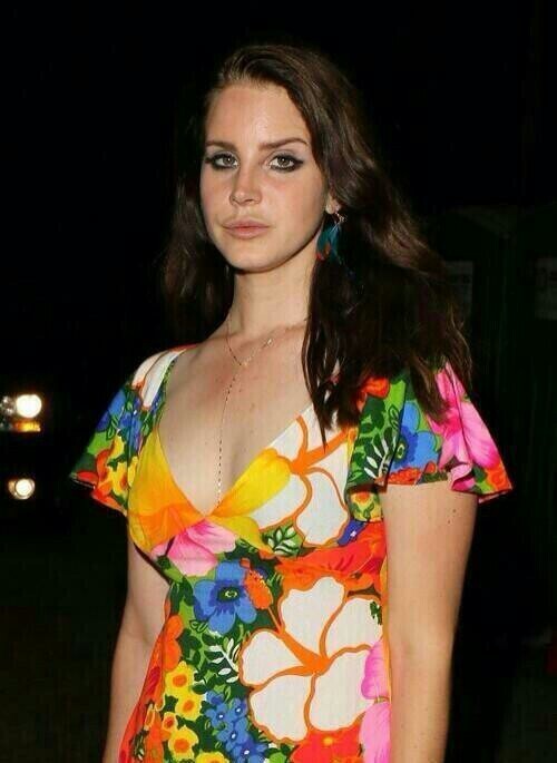 Lana Del Rey backstage at Coachella.