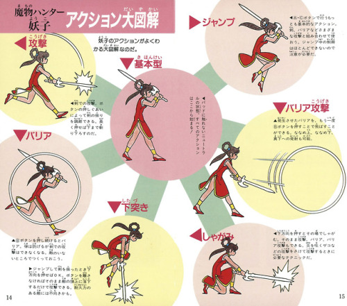 Mamono Hunter Yohko: Dai 7 no Keishō / 魔物ハンター妖子 第7の警鐘 (Mega Drive - NCS - 1991) Part 2Manual illustr