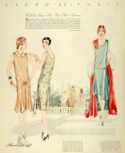 kittyinva:  1928 evening fashion from “McCall’s”