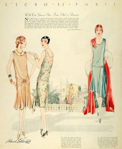 kittyinva:  1928 evening fashion from “McCall’s” adult photos