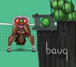 Die Tennis-Ballmaschine als Painplay Instrument bdsmartfantasy:  Serena’s Punishment by bauq 