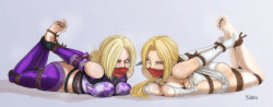 Commission - Nina and Helena hogtied. by