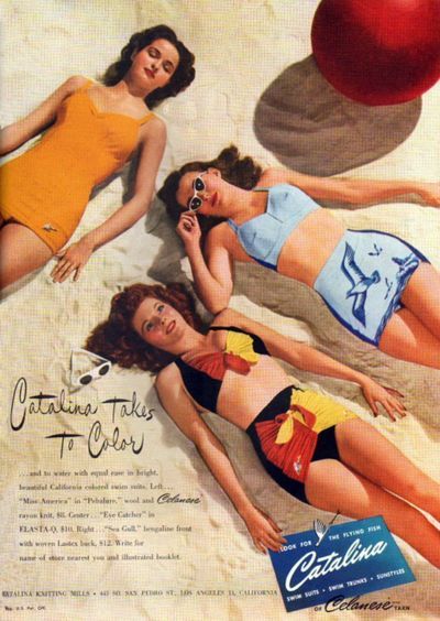 1945 Catalina swimsuit ad.   adult photos