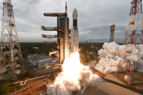 India’s Chandrayaan-2 mission launches on a GSLV Mk III vehicle from the Second Launch Pad at the Sa