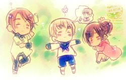 the-beautiful-world:  Himaruya’s art- Showcase part two (the chibis!) from his blog entries 2011年05月 (36) 