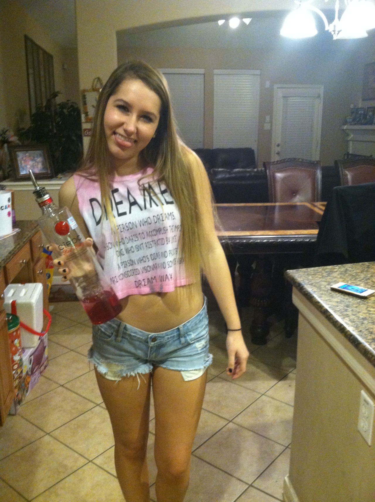 drunk teen ready for boys to come over and fondle her
