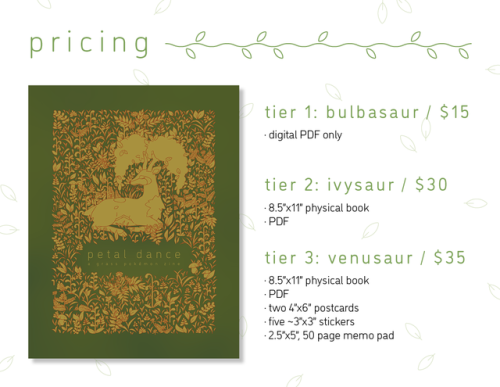 petaldancezine:Preorders for Petal Dance Zine are open! We are a grass type Pokemon zine with all 