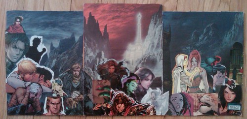 teambadchoices:Custom DM screen for Team Bad ChoicesCollaged from comic books and old Tolkien calend