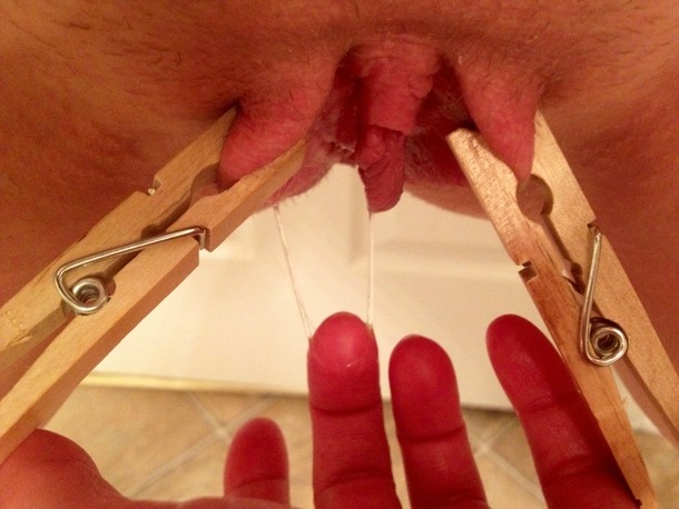 solo-bdsm:  self play with clothes pins 