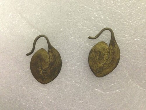 Pair of Earrings (Akaparaparet), mid-20th century, Brooklyn Museum: Arts of AfricaSize: 2 x 1 &frac1