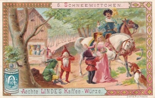 Schneewittchen / Snow White. Vintage post card. .1900.