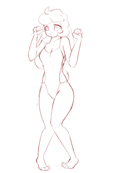 alasoubunnsfw: I saw that swimsuit earlier and thought “the heck in that? It must be so impractical and not comfy to wear” So I had to draw it. Maybe I’ll finish it later  Dorbs~ :3