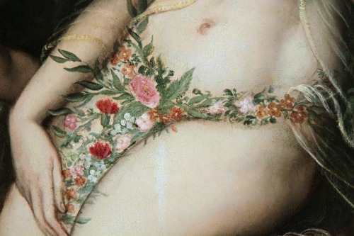 huariqueje: French Venus and Cupid (Detail)  -  School of Fontainebleau  circa 1559  Anonymous Frenc