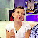 miliebobbybrown:(ﾉ◕ヮ◕)ﾉ*:･ﾟ✧ *:･ﾟ✧ Millie Bobby Brown+Laughing