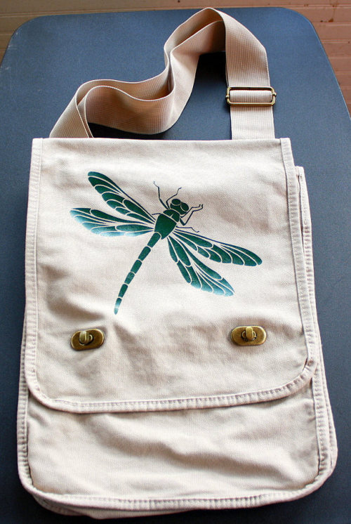 DISCOUNTED Dragonfly Messenger Field Bag // TicklebeanHome