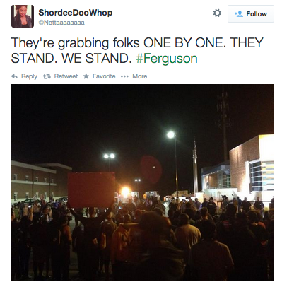 socialjusticekoolaid:   Last Night in Ferguson (9.28-9.29): Last night’s protest was